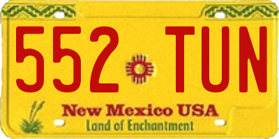 NM license plate 552TUN
