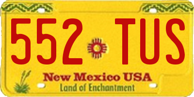 NM license plate 552TUS