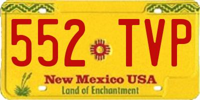 NM license plate 552TVP
