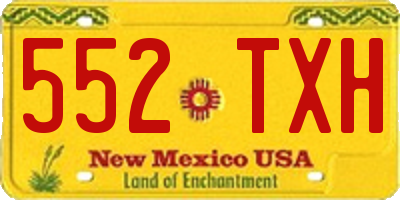 NM license plate 552TXH