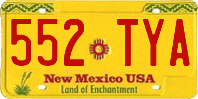 NM license plate 552TYA