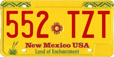 NM license plate 552TZT