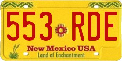 NM license plate 553RDE