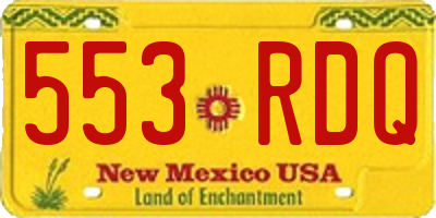 NM license plate 553RDQ