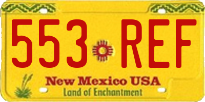 NM license plate 553REF