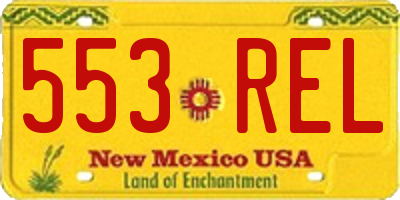 NM license plate 553REL