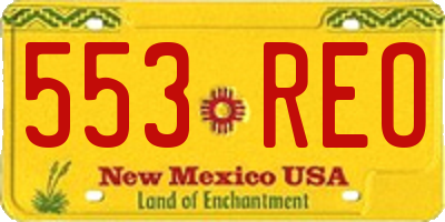 NM license plate 553REO
