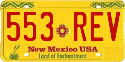 NM license plate 553REV