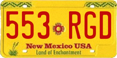 NM license plate 553RGD