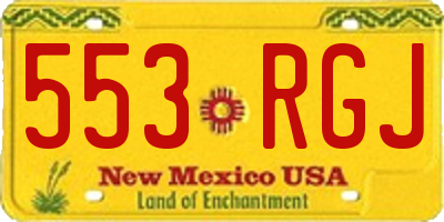 NM license plate 553RGJ