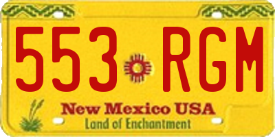 NM license plate 553RGM