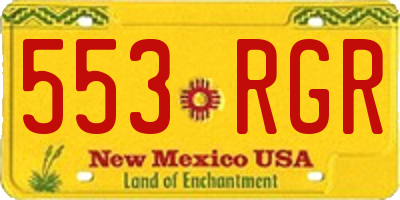 NM license plate 553RGR