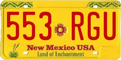 NM license plate 553RGU