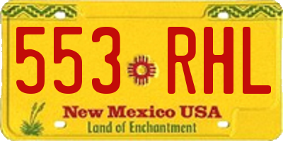 NM license plate 553RHL
