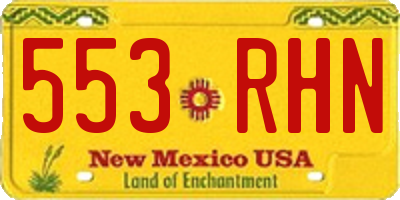 NM license plate 553RHN