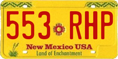 NM license plate 553RHP