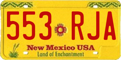 NM license plate 553RJA