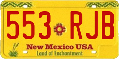 NM license plate 553RJB