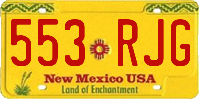 NM license plate 553RJG