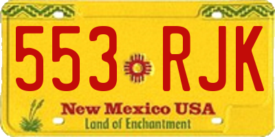 NM license plate 553RJK