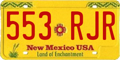NM license plate 553RJR