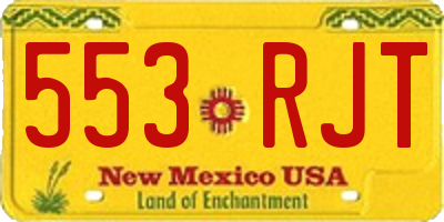 NM license plate 553RJT