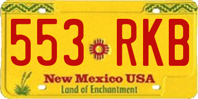 NM license plate 553RKB
