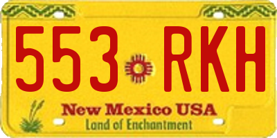 NM license plate 553RKH