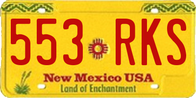 NM license plate 553RKS