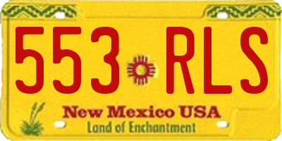 NM license plate 553RLS