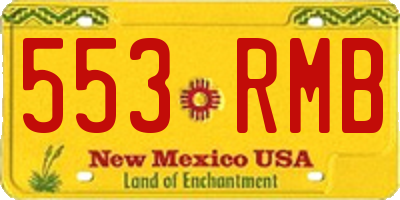 NM license plate 553RMB