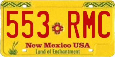 NM license plate 553RMC
