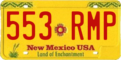 NM license plate 553RMP