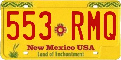 NM license plate 553RMQ