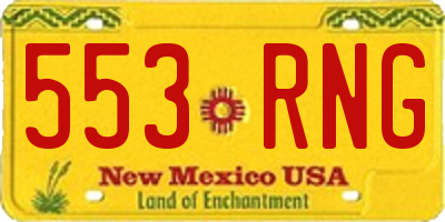 NM license plate 553RNG