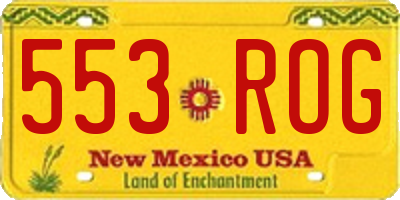 NM license plate 553ROG