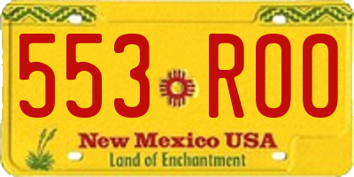 NM license plate 553ROO