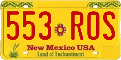 NM license plate 553ROS