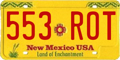 NM license plate 553ROT