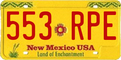 NM license plate 553RPE