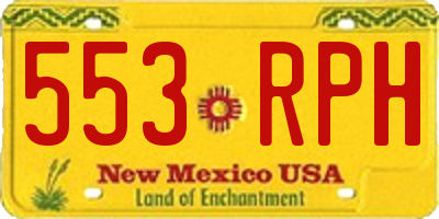 NM license plate 553RPH