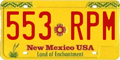 NM license plate 553RPM