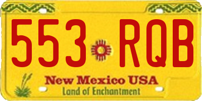 NM license plate 553RQB
