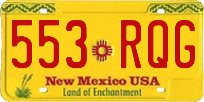 NM license plate 553RQG