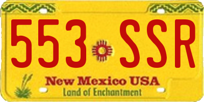NM license plate 553SSR