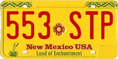 NM license plate 553STP