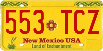 NM license plate 553TCZ