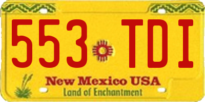 NM license plate 553TDI