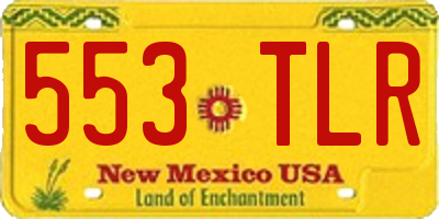 NM license plate 553TLR