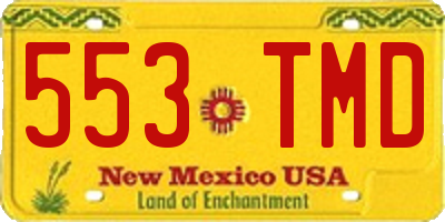 NM license plate 553TMD